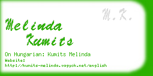 melinda kumits business card